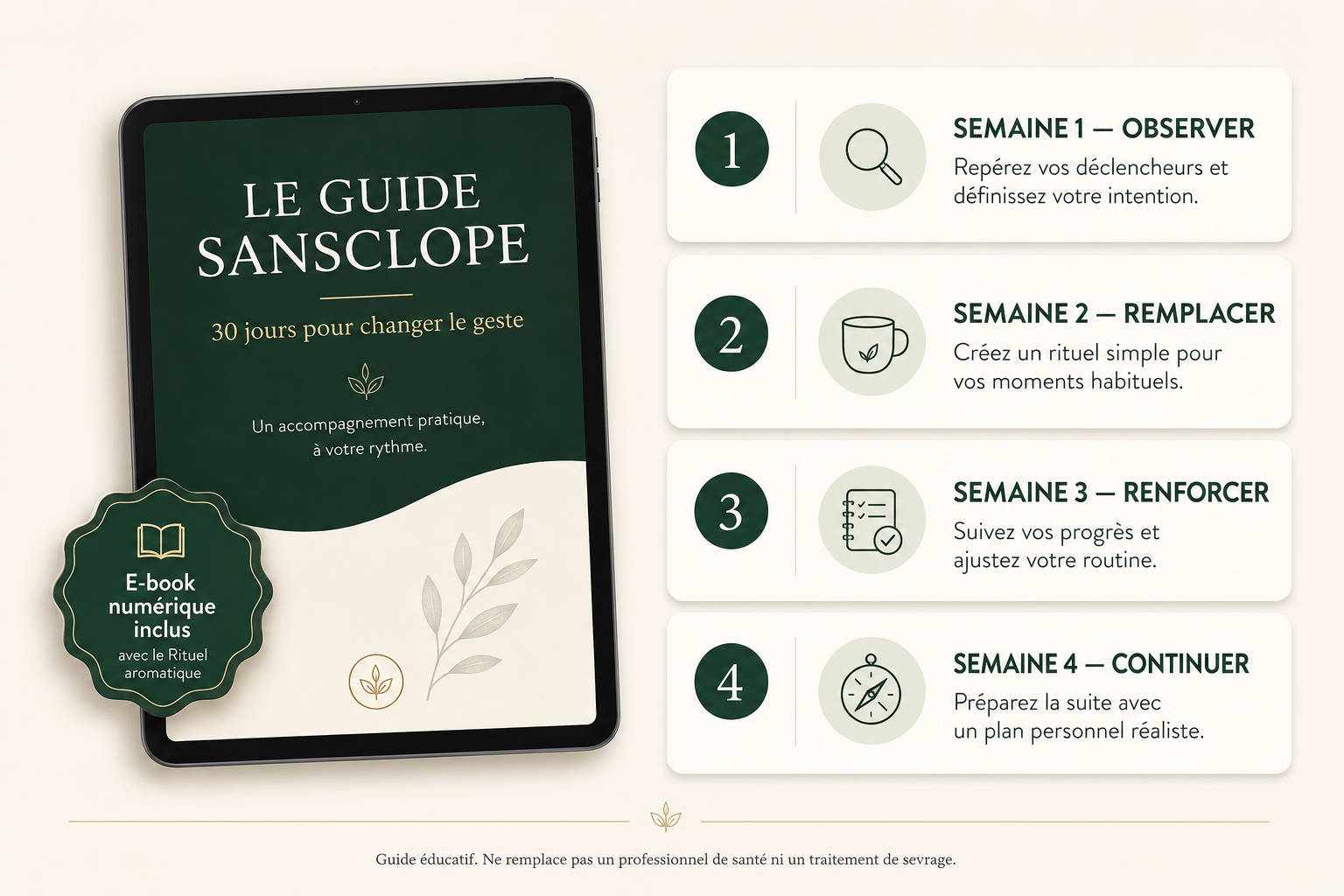 Guide SansClope 30 jours pour changer le geste